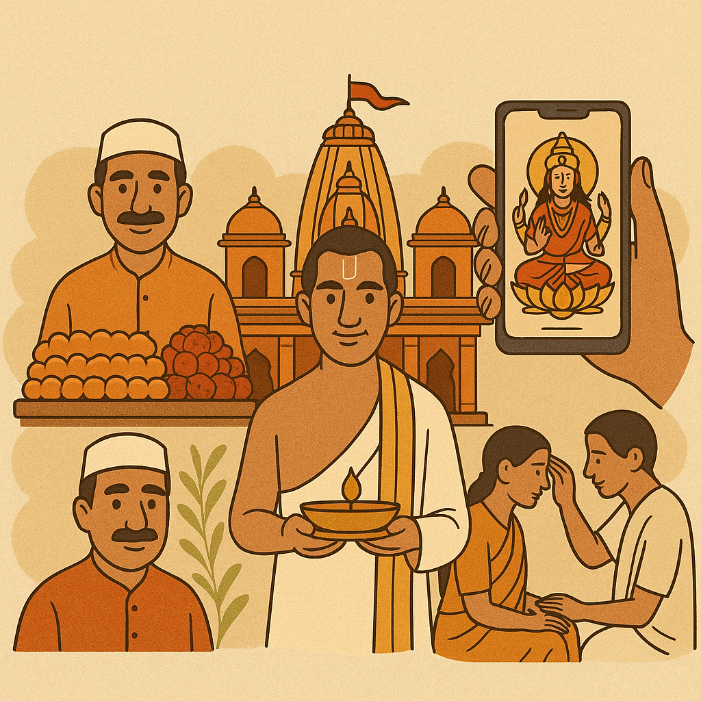 Livelihood generation for priests, artisans and operators