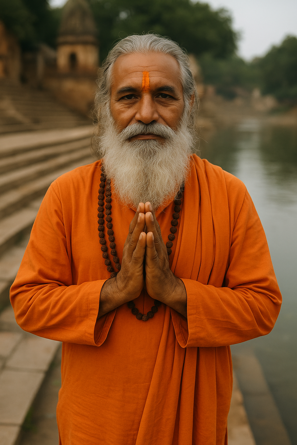 A spiritual guide blessing a devotee — the heart of the DIVVIB mission